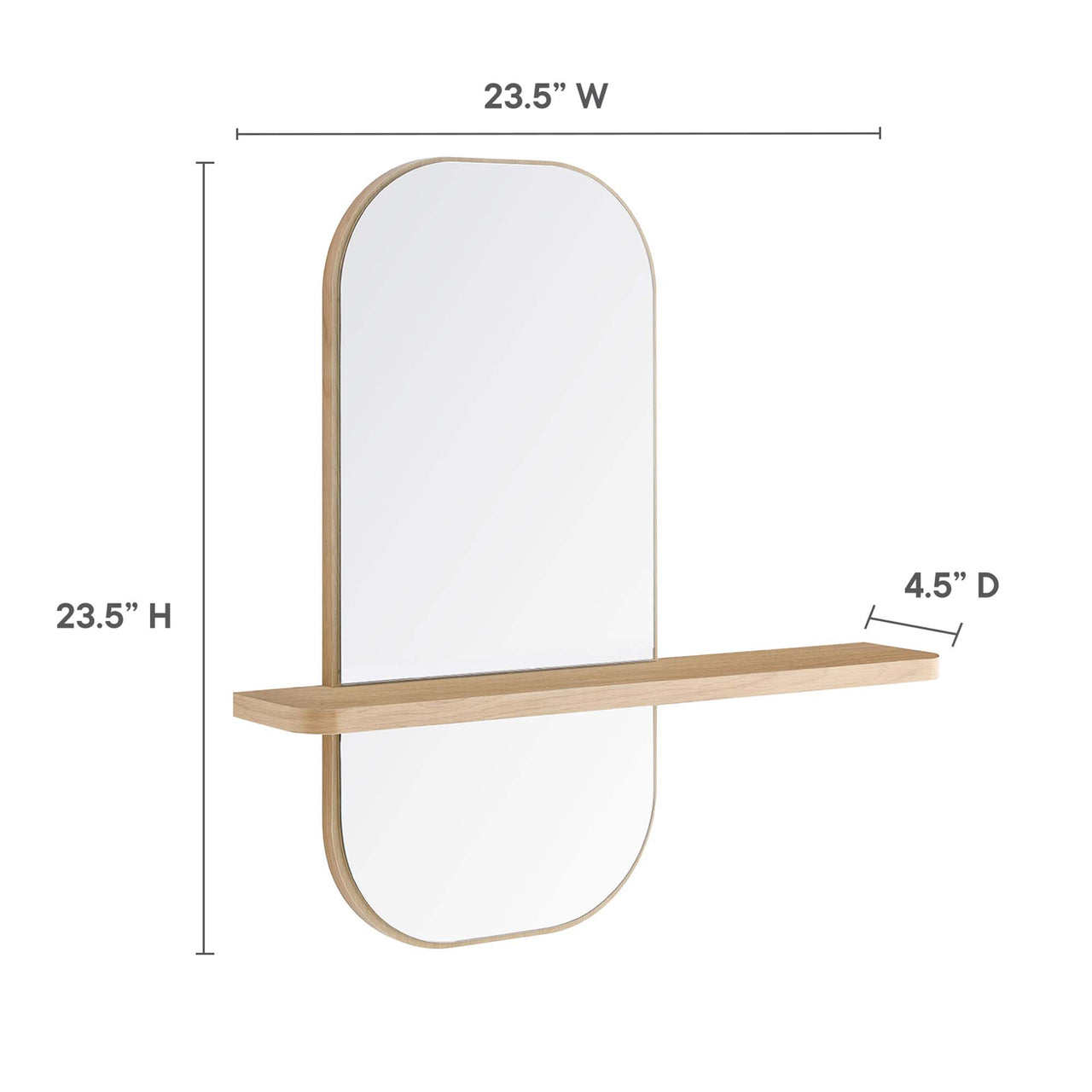 Lysmare Mirror, Oak