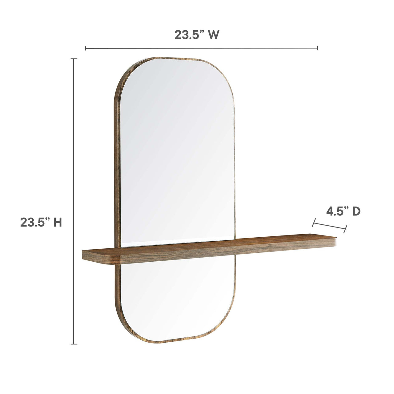 Lysmare Mirror, Walnut