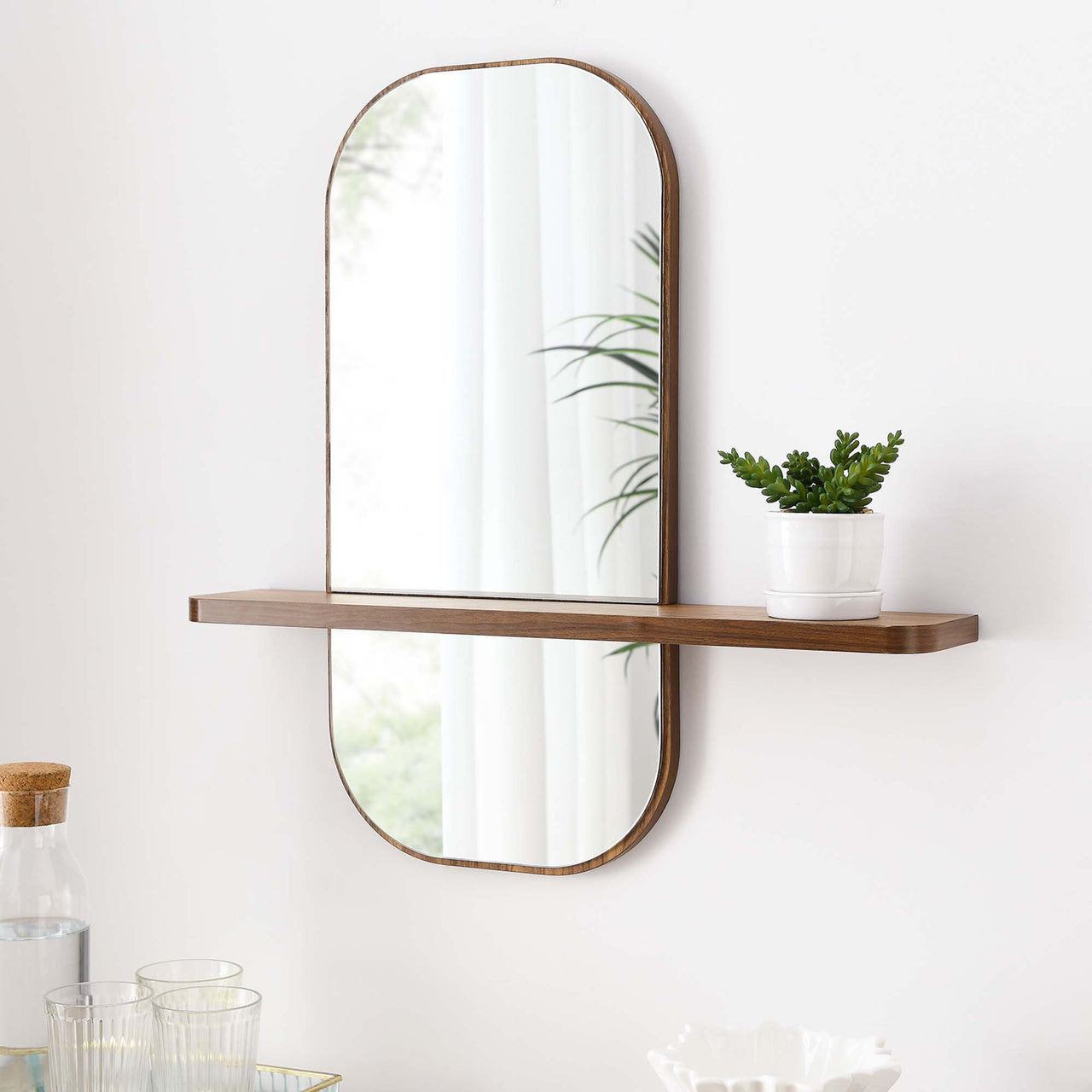 Lysmare Mirror, Walnut