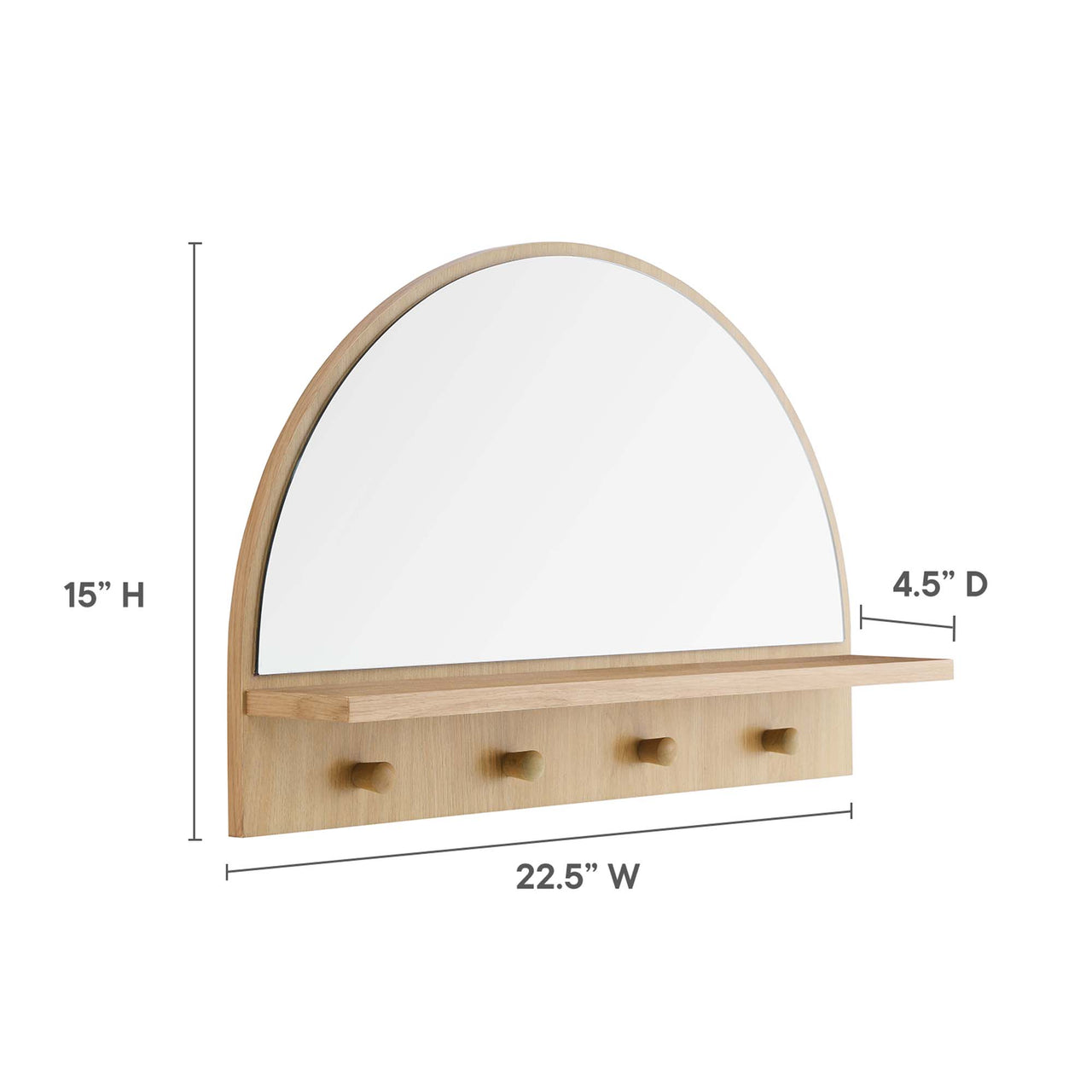 Mirevon Mirror, Oak