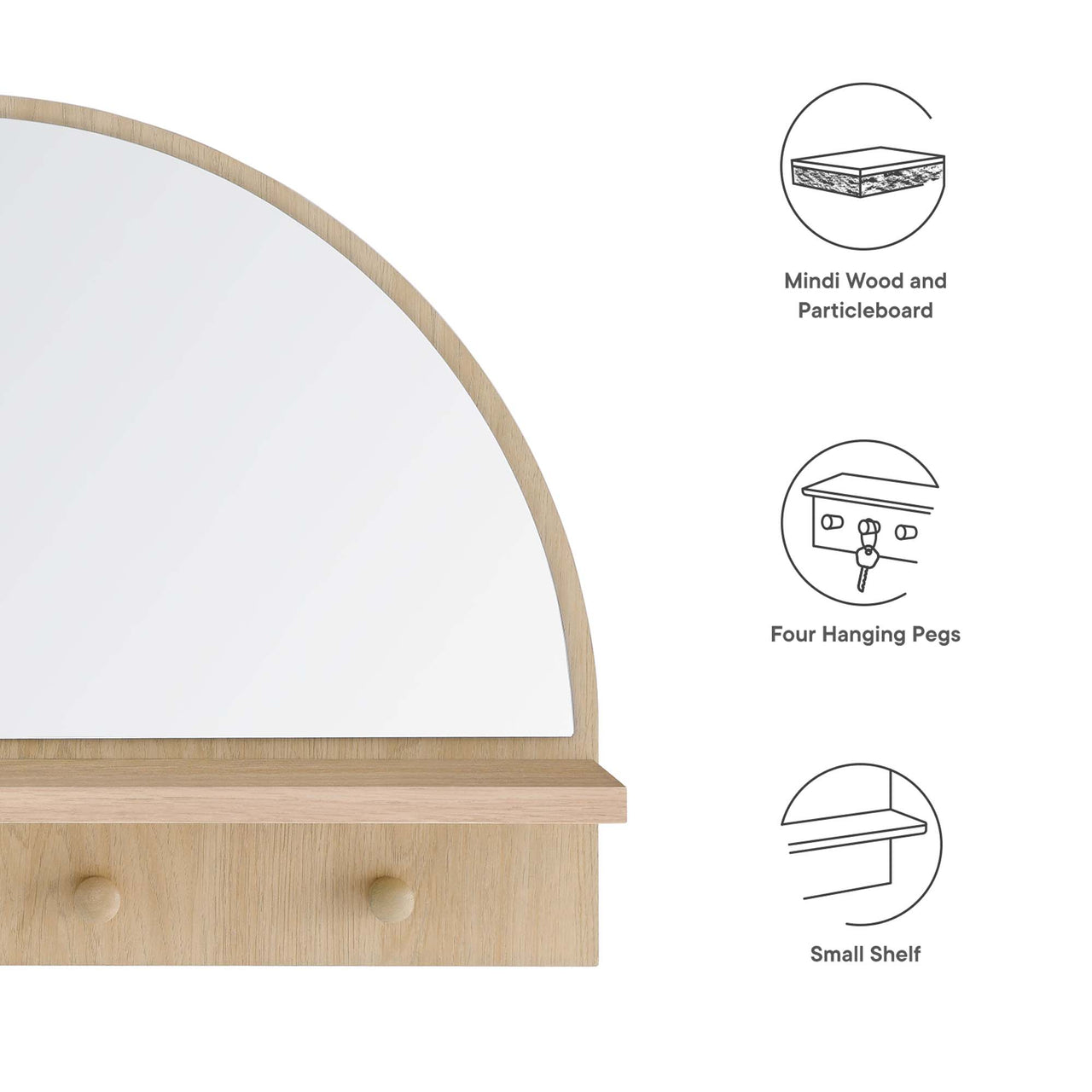 Mirevon Mirror, Oak