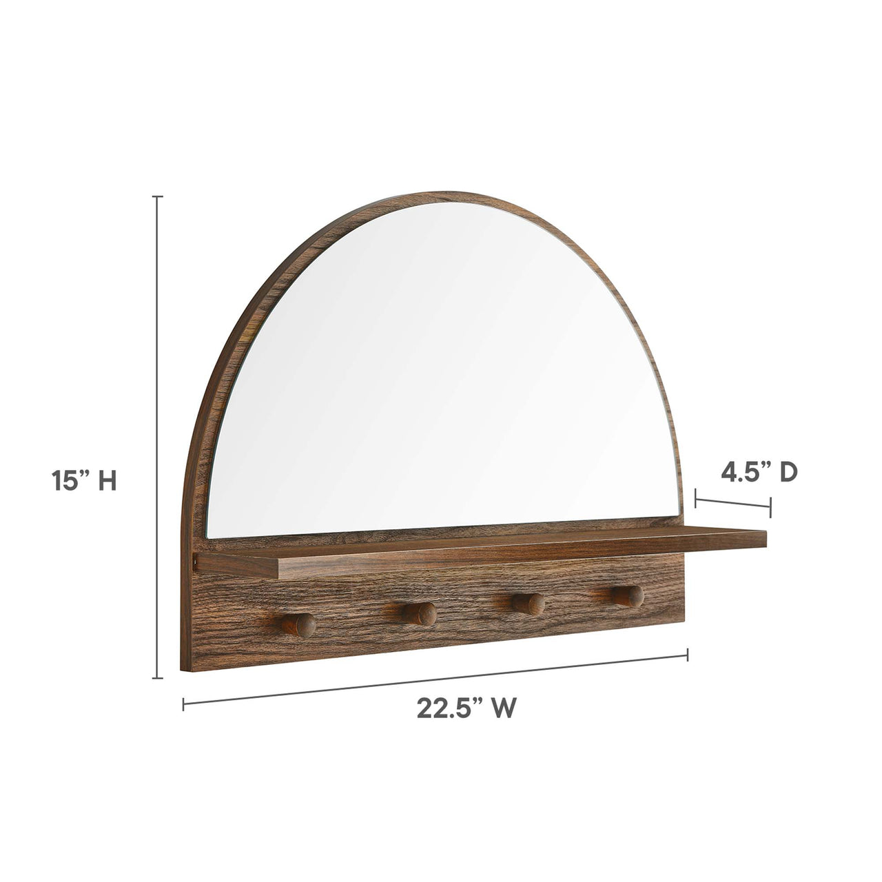 Mirevon Mirror, Walnut