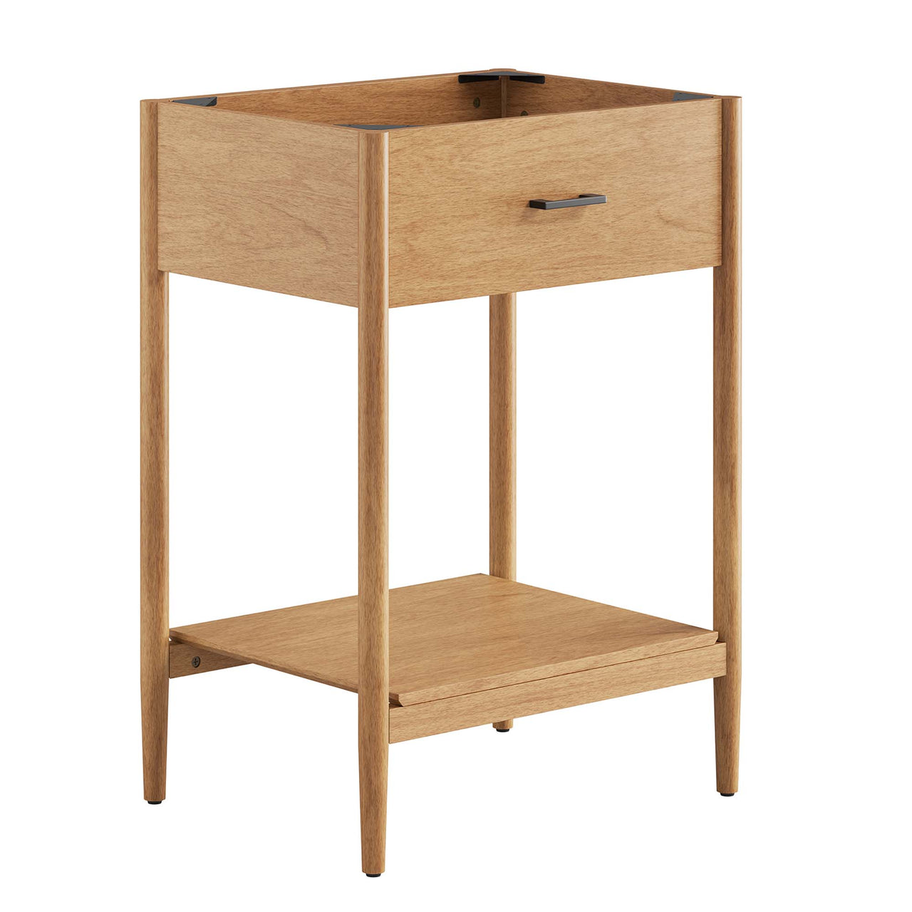 Zephyrine Vanity Base with Storage, Small, Natural Wood