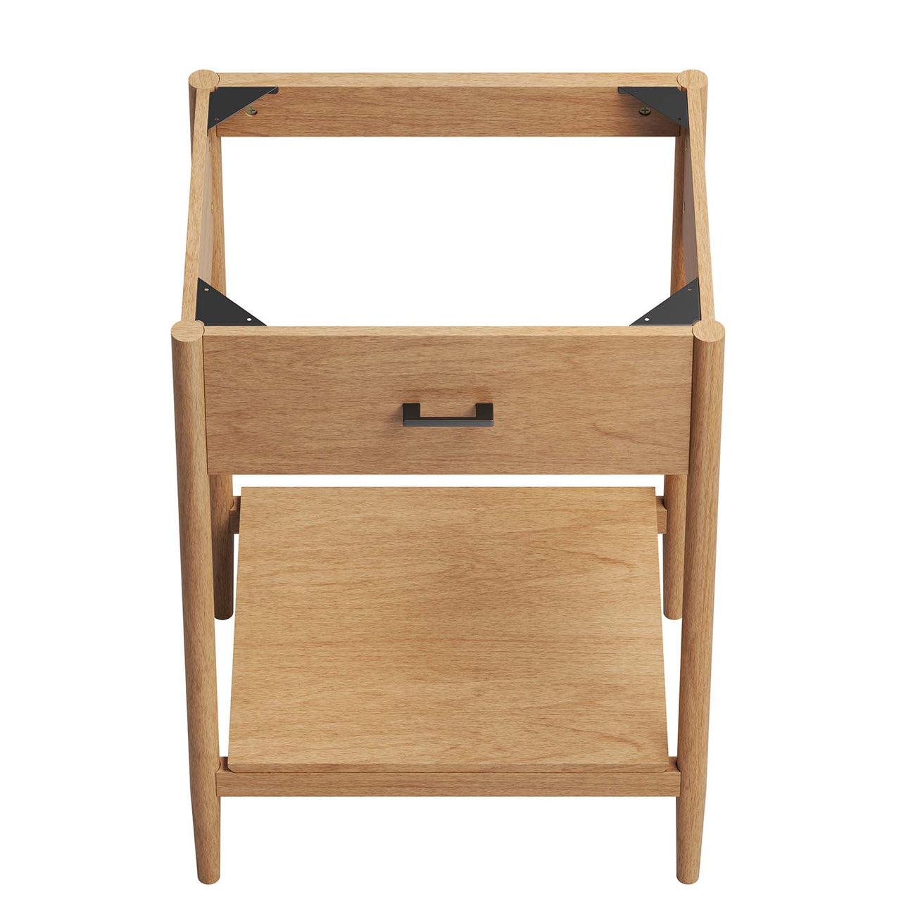 Zephyrine Vanity Base with Storage, Small, Natural Wood