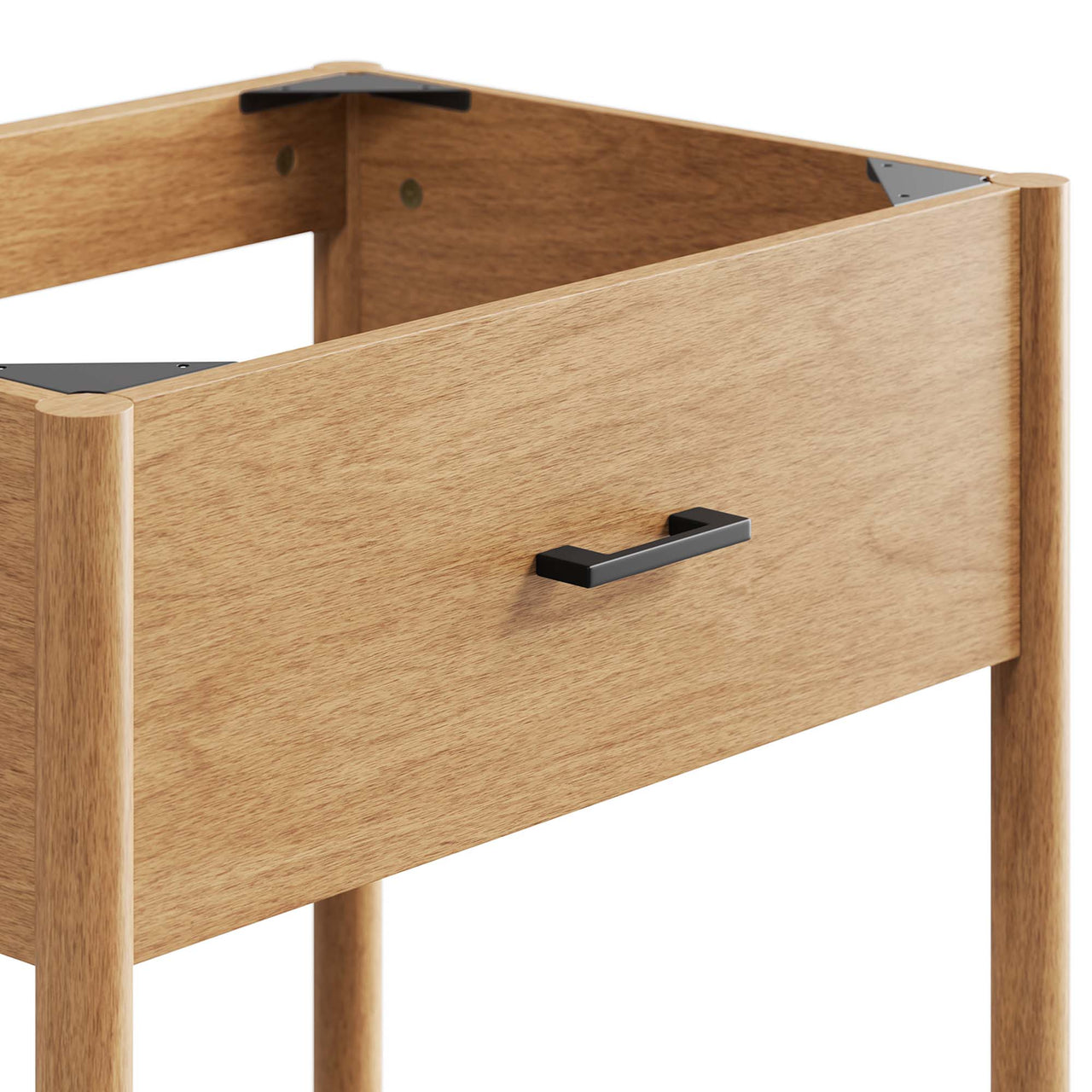 Zephyrine Vanity Base with Storage, Small, Natural Wood