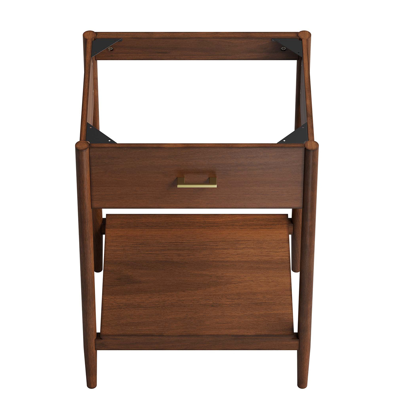 Zephyrine Vanity Base with Storage, Small, Walnut