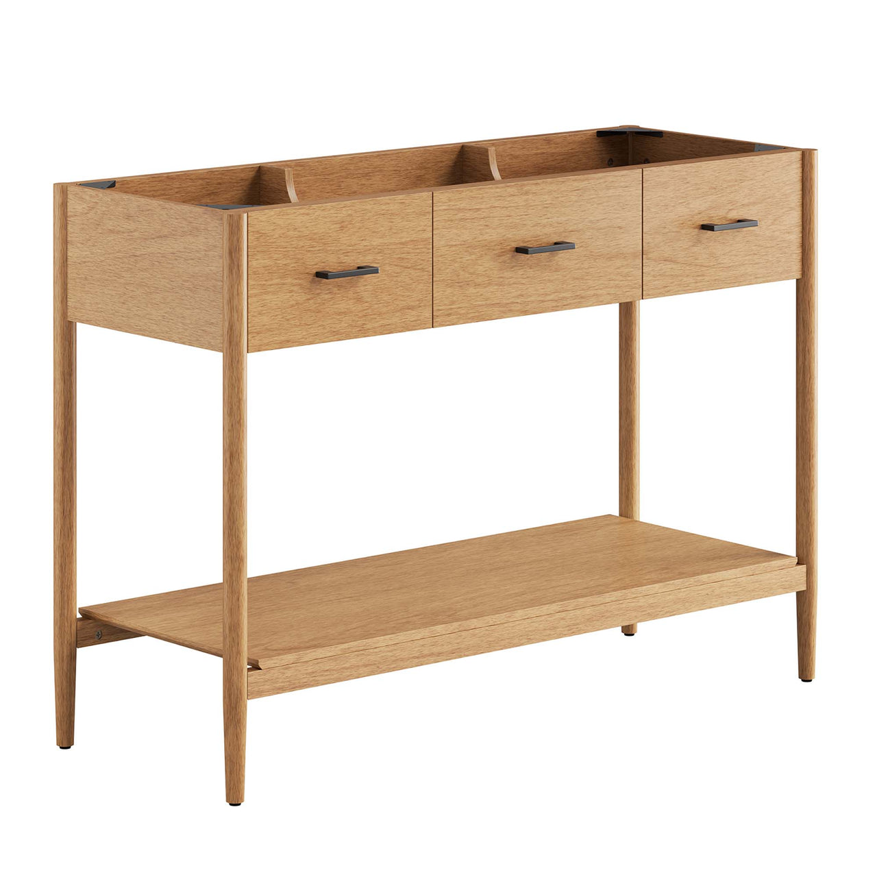 Zephyrine Vanity Base with Storage (Single Sink Compatible), Extra Large, Natural Wood