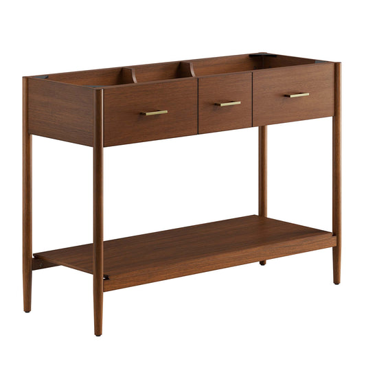 Zephyrine Vanity Base with Storage (Double Sink Compatible), Extra Large, Walnut