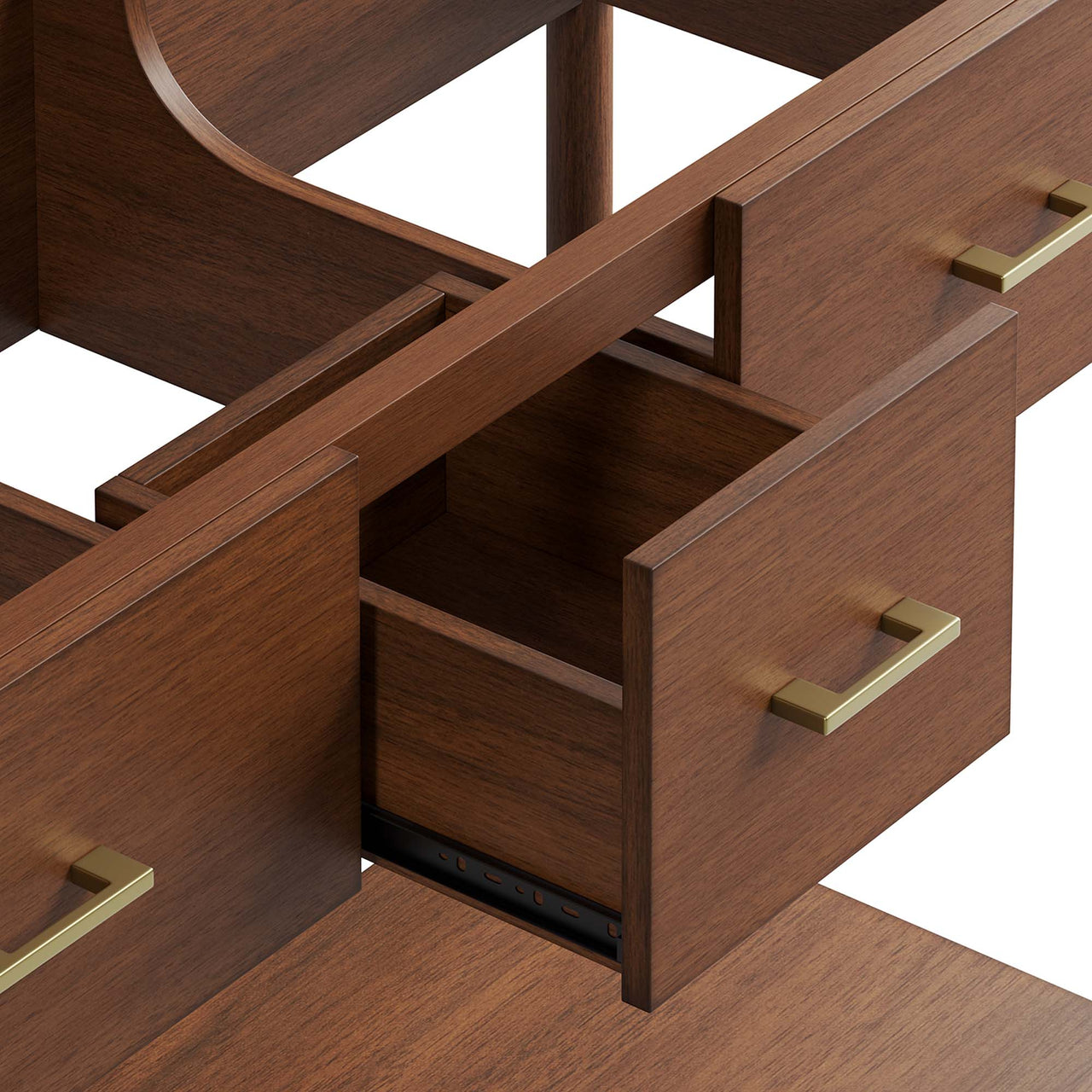 Zephyrine Vanity Base with Storage (Double Sink Compatible), Extra Large, Walnut