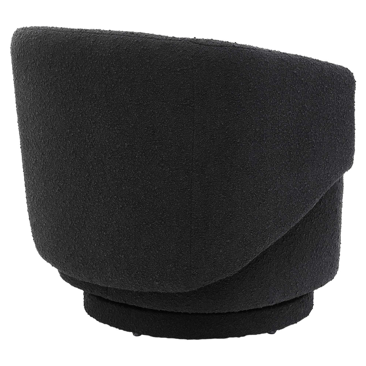 Elarin Boucle Swivel Chair, Black
