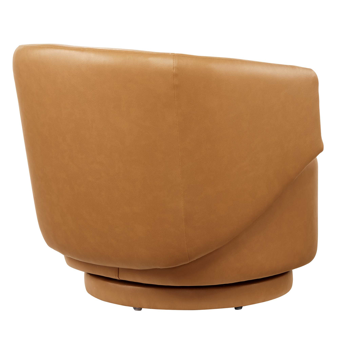 Elarin Eco-Leather Swivel Chair, Tan