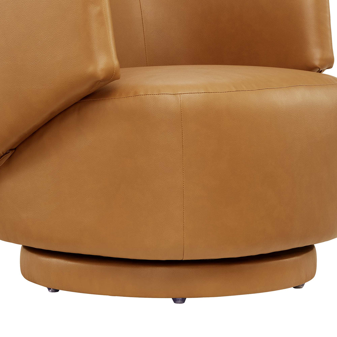 Elarin Eco-Leather Swivel Chair, Tan