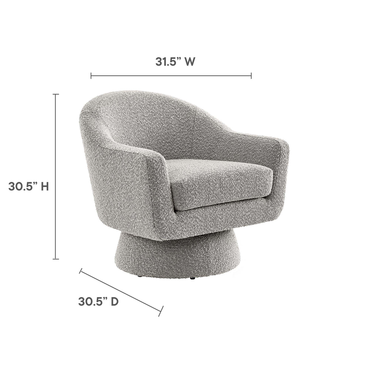Caelia Swivel Chair, Taupe