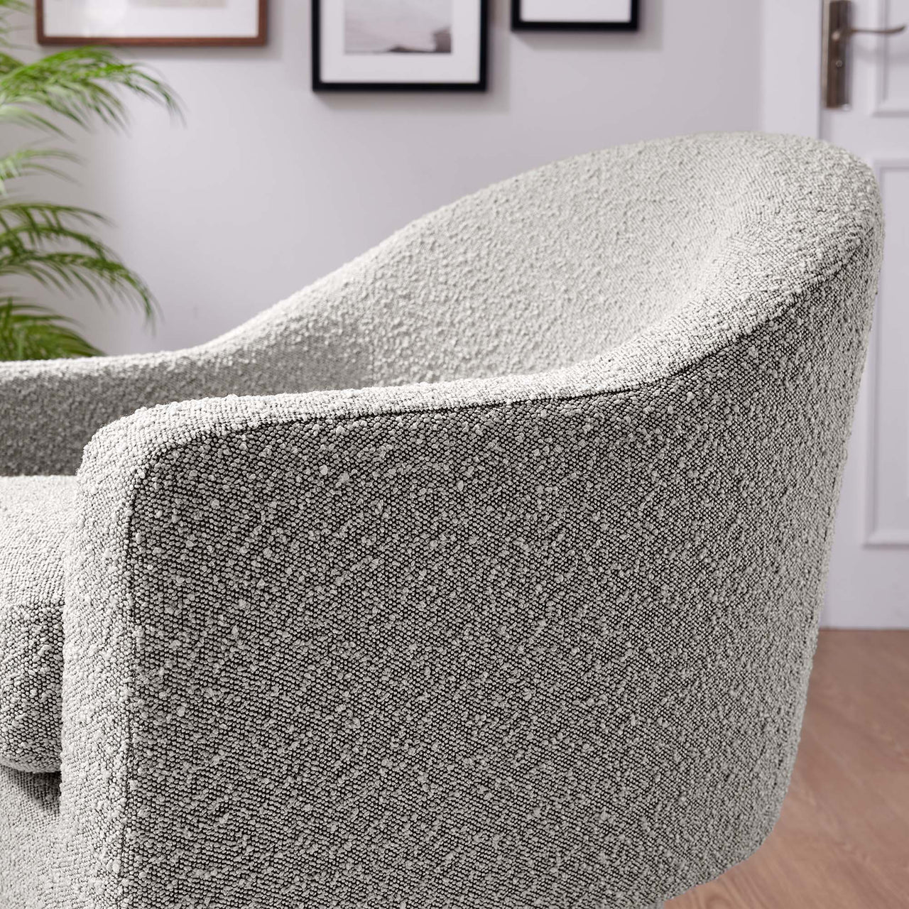 Caelia Swivel Chair, Taupe