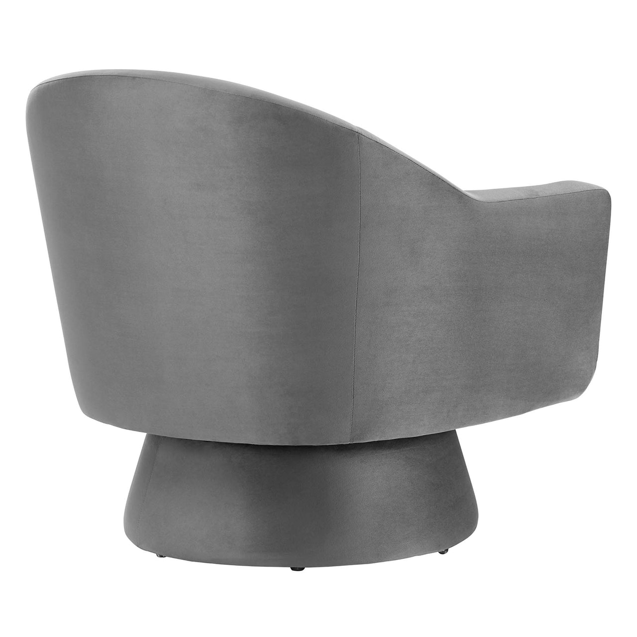 Caelia Upholstered Velvet Swivel Chair, Gray