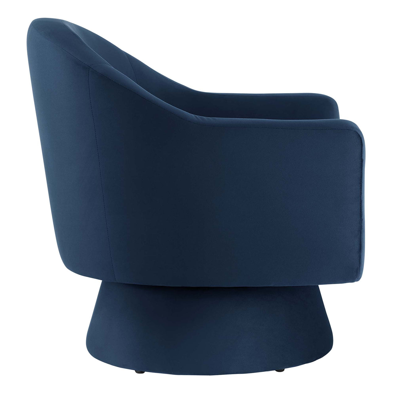 Caelia Upholstered Velvet Swivel Chair, Dark Blue