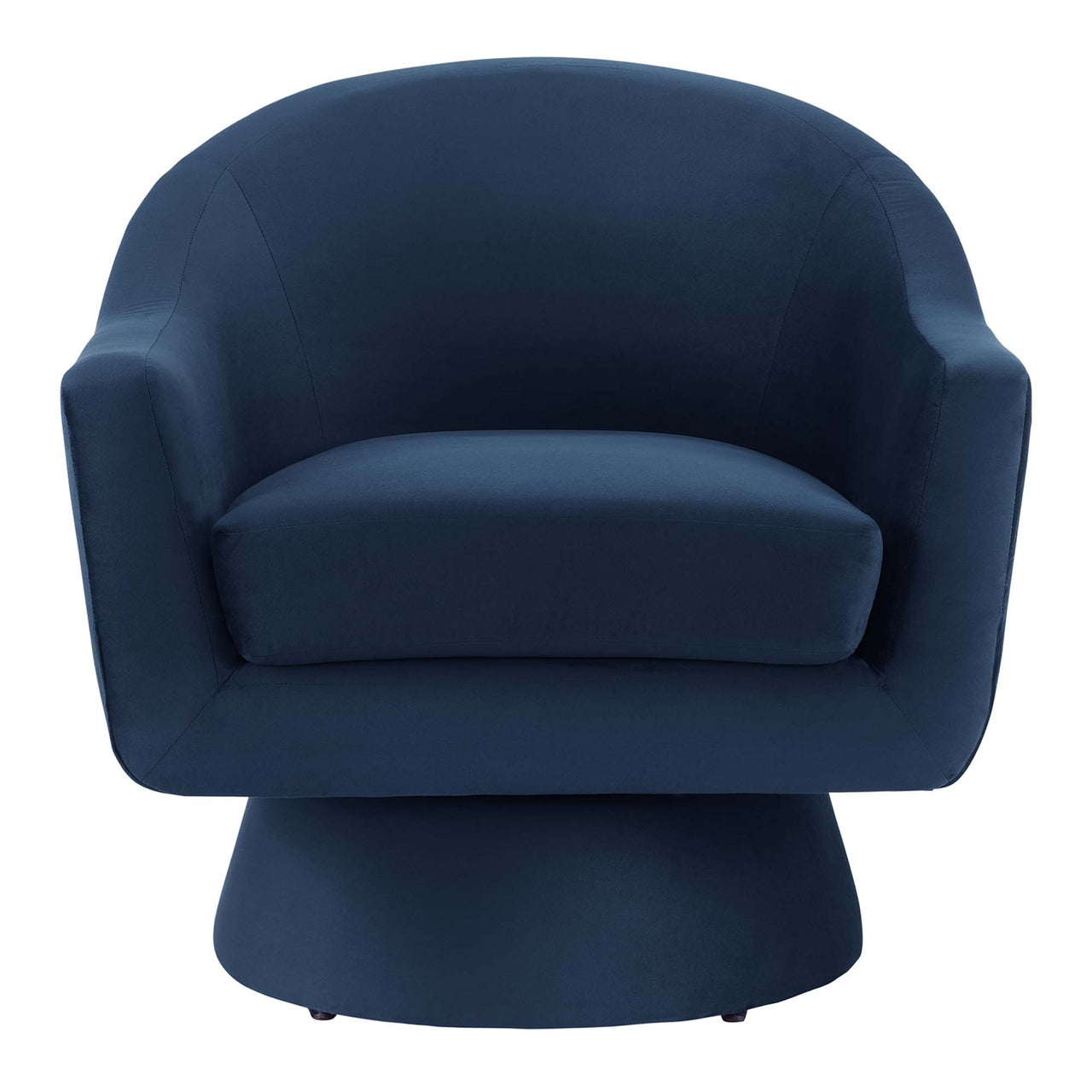 Caelia Upholstered Velvet Swivel Chair, Dark Blue