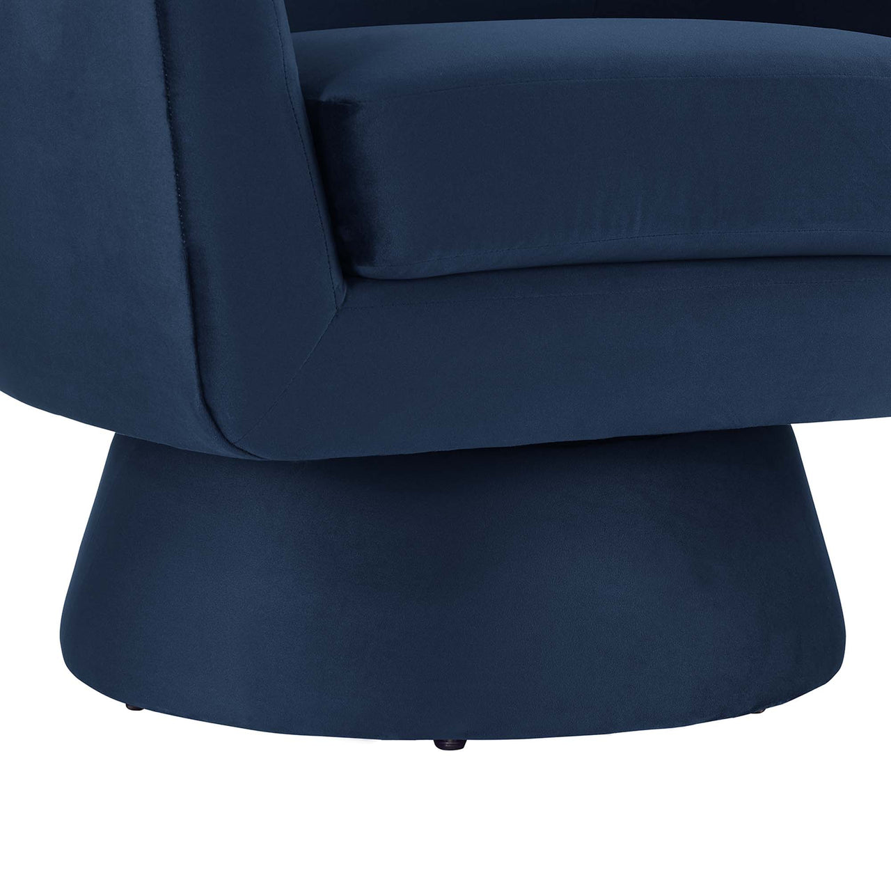 Caelia Upholstered Velvet Swivel Chair, Dark Blue