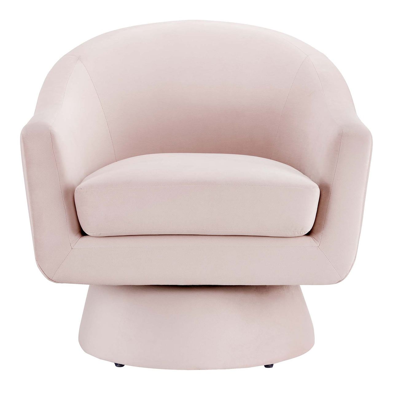 Caelia Upholstered Velvet Swivel Chair, Pink
