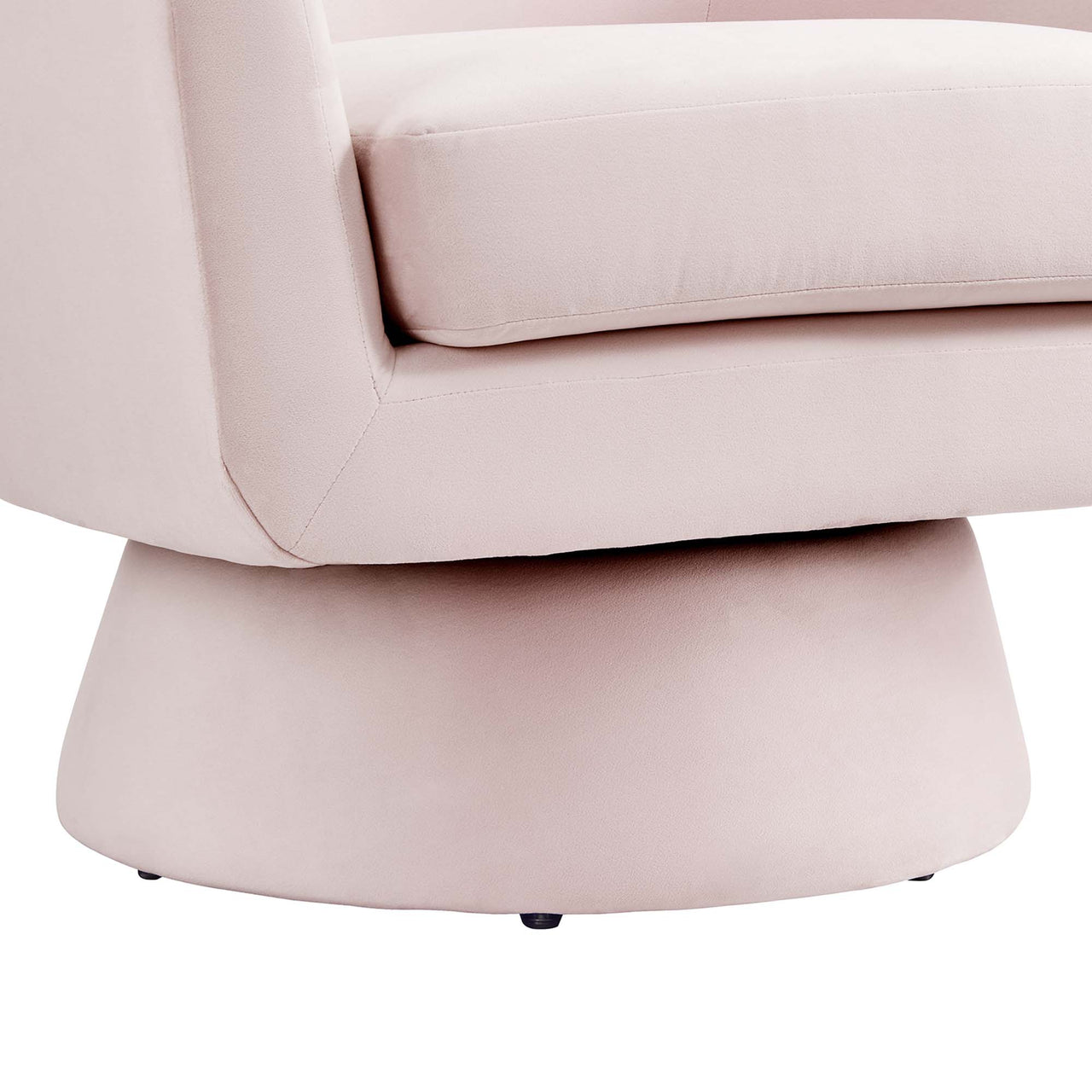 Caelia Upholstered Velvet Swivel Chair, Pink