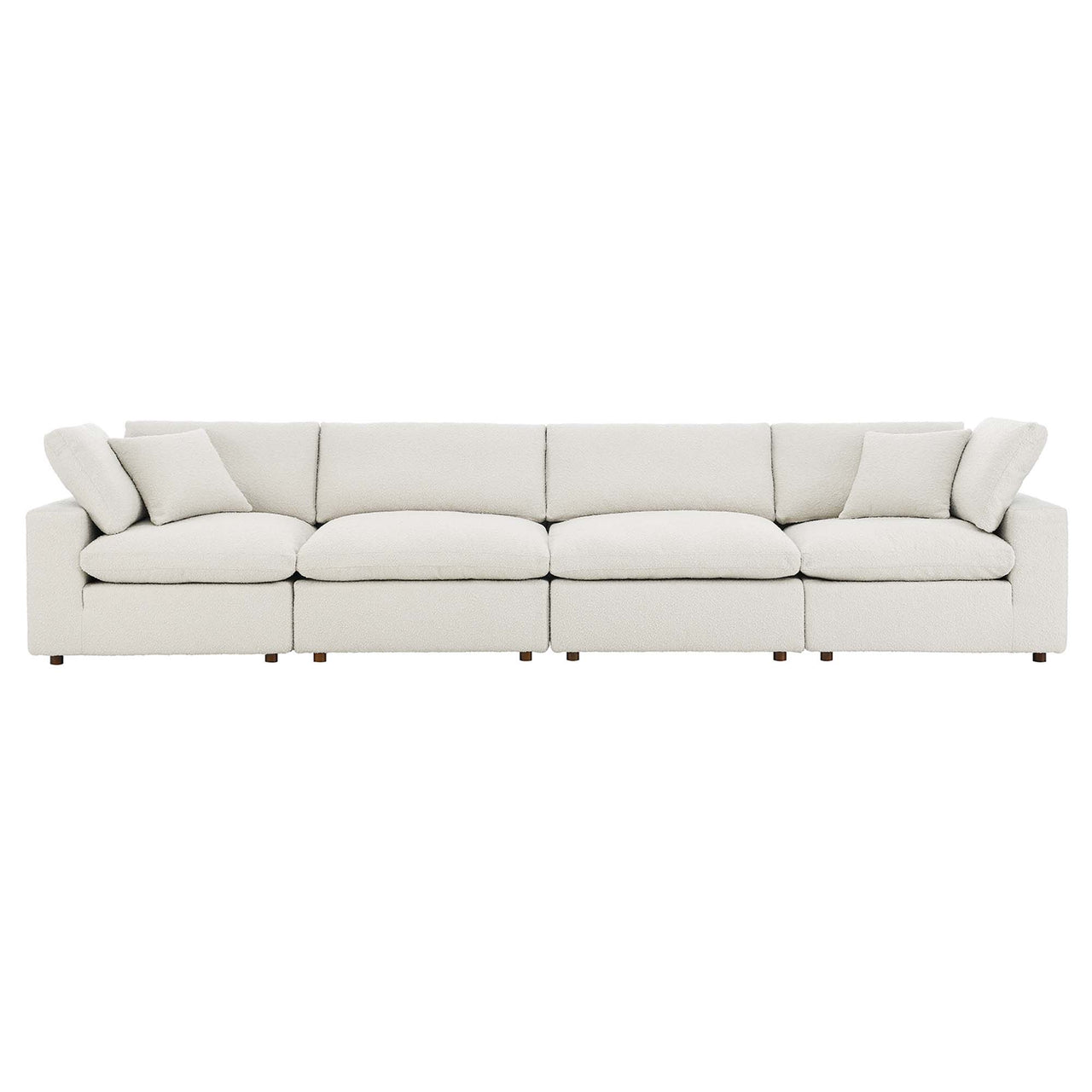 Angelic Cloudblend Boucle 4-Seater Sofa Sectional, Ivory