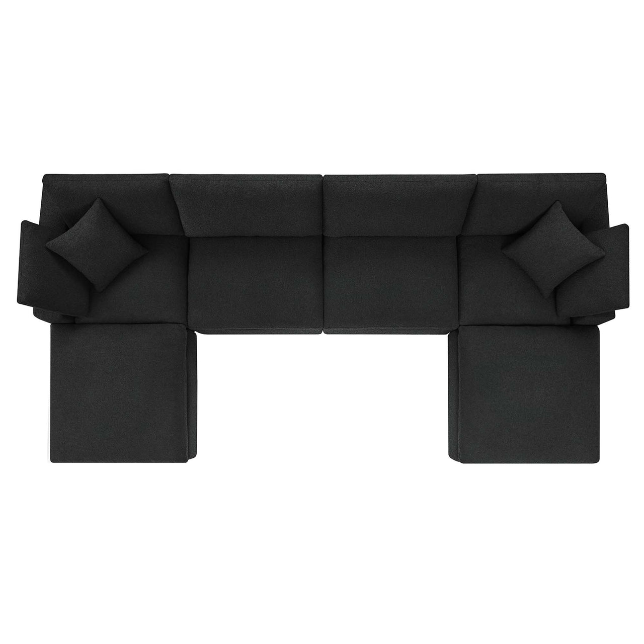 Angelic 6-Piece Cloudblend Boucle Sectional, Black