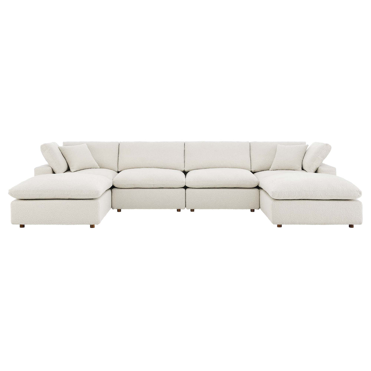 Angelic 6-Piece Cloudblend Boucle Sectional, Ivory