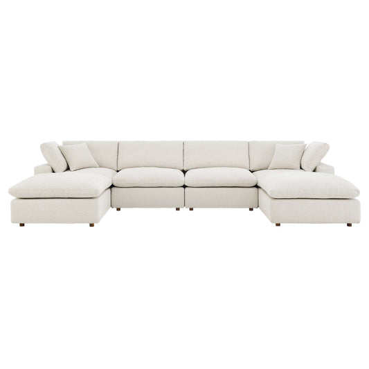 Angelic 6-Piece Cloudblend Boucle Sectional, Ivory