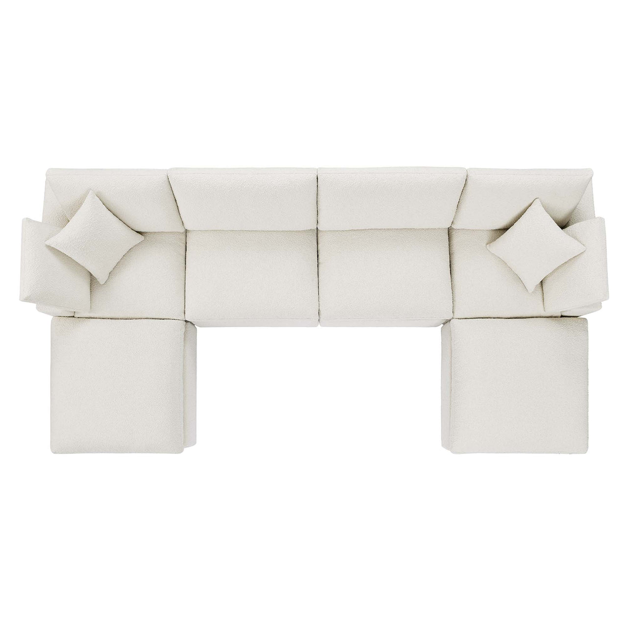 Angelic 6-Piece Cloudblend Boucle Sectional, Ivory