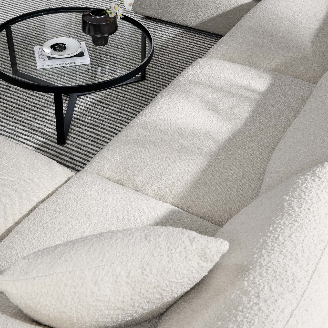 Angelic 6-Piece Cloudblend Boucle Sectional, Ivory