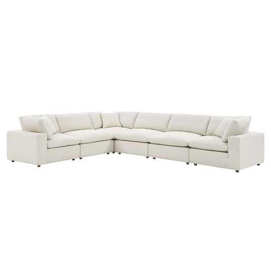 Angelic 6-Piece Cloudblend Boucle Sectional, Ivory