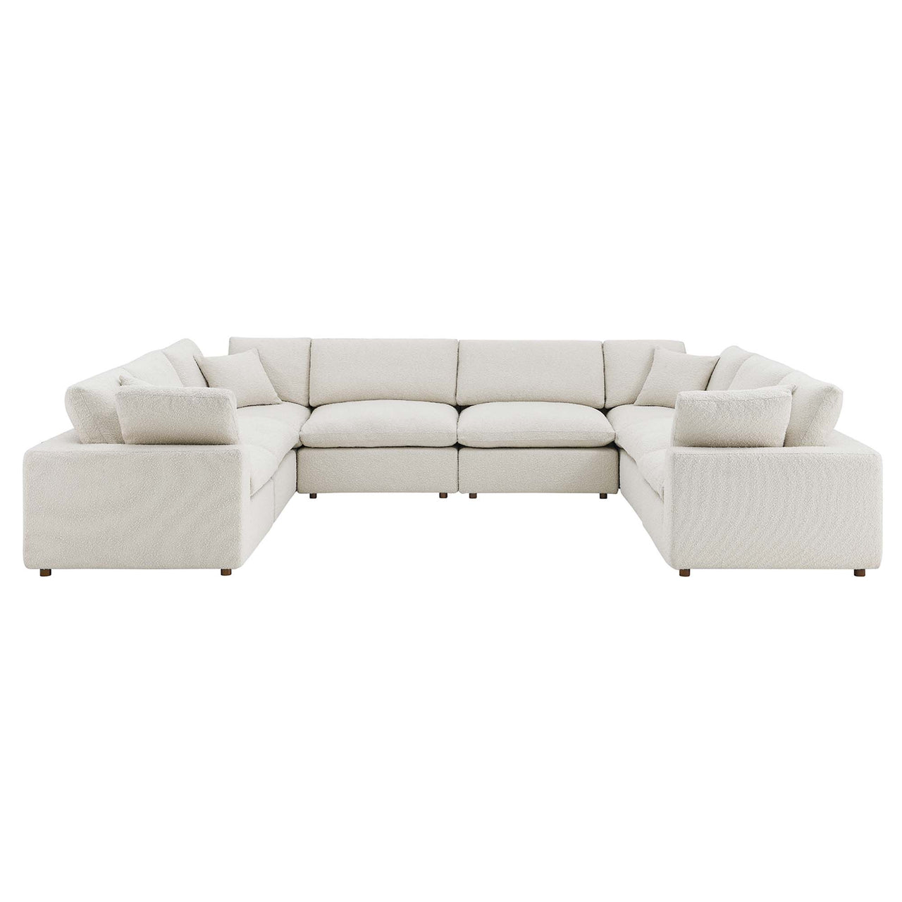 Angelic 8-Piece Cloudblend Boucle Sectional, Ivory