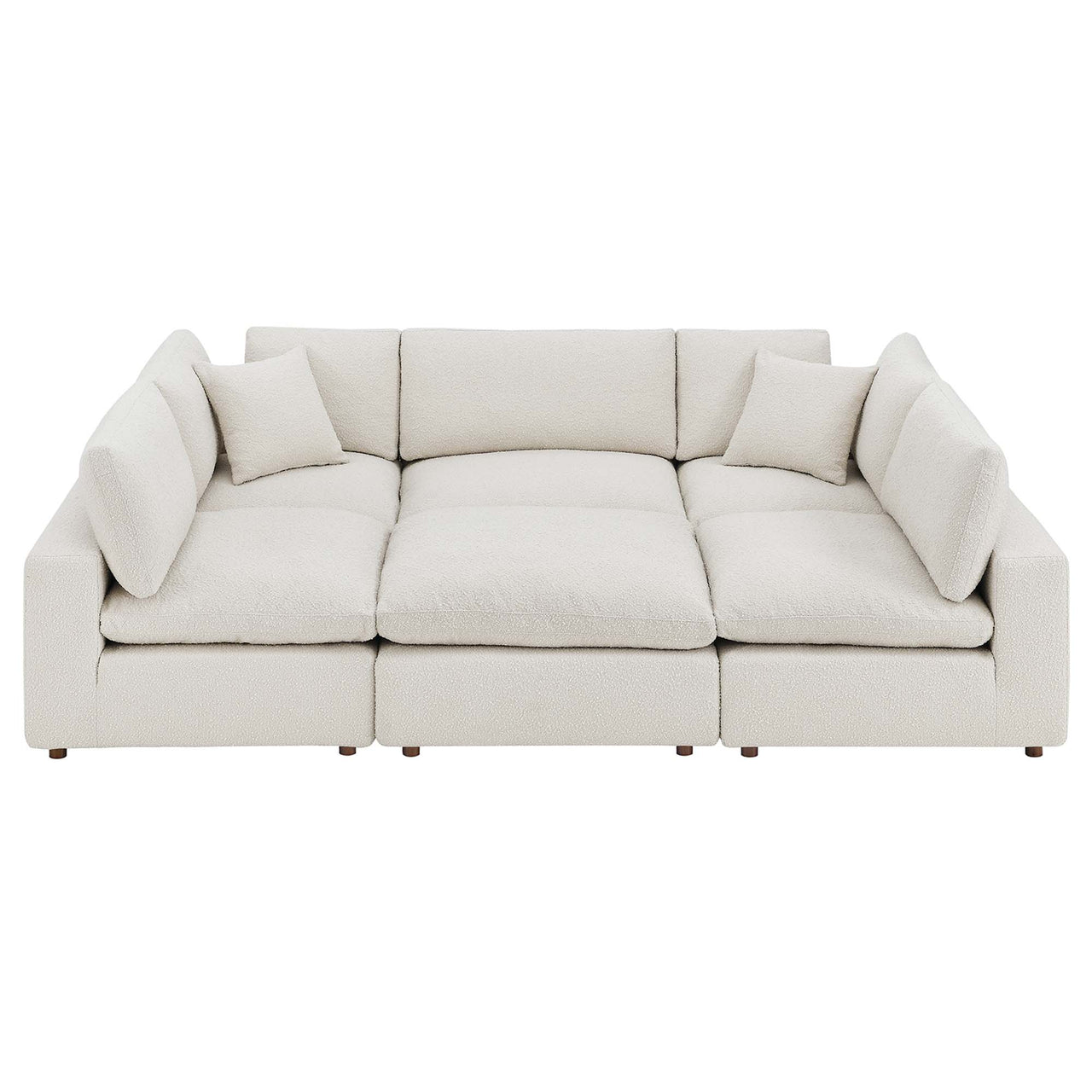 Angelic 6-Piece Cloudblend Boucle Sectional, Ivory