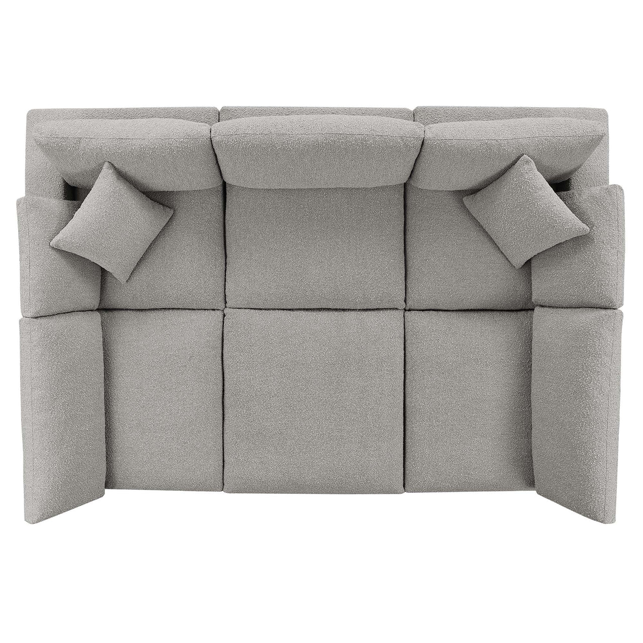 Angelic 6-Piece Cloudblend Boucle Sectional, Light Gray