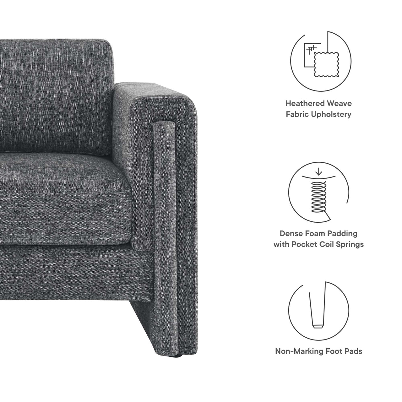 Tessaro Fabric Armchair, Gray