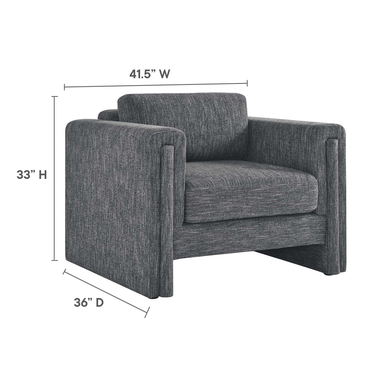 Tessaro Fabric Armchair, Gray