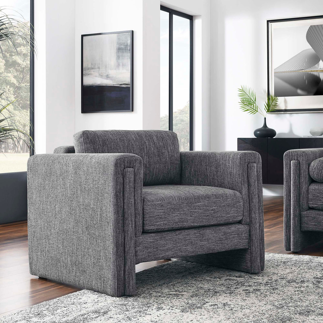 Tessaro Fabric Armchair, Gray