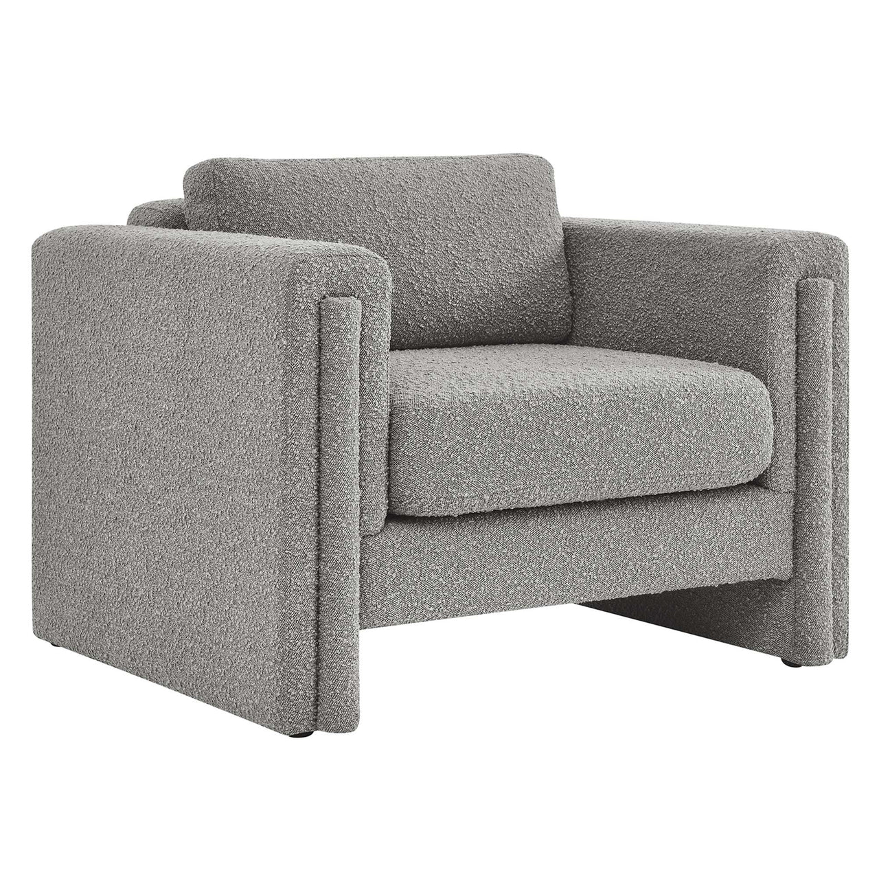 Tessaro Boucle Armchair, Light Gray