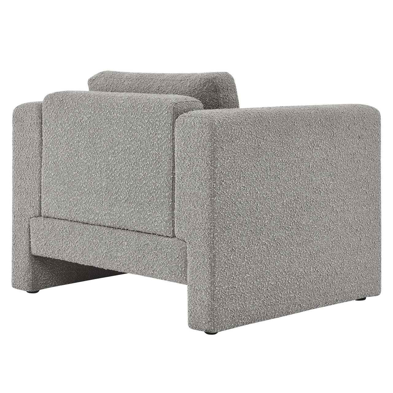 Tessaro Boucle Armchair, Light Gray
