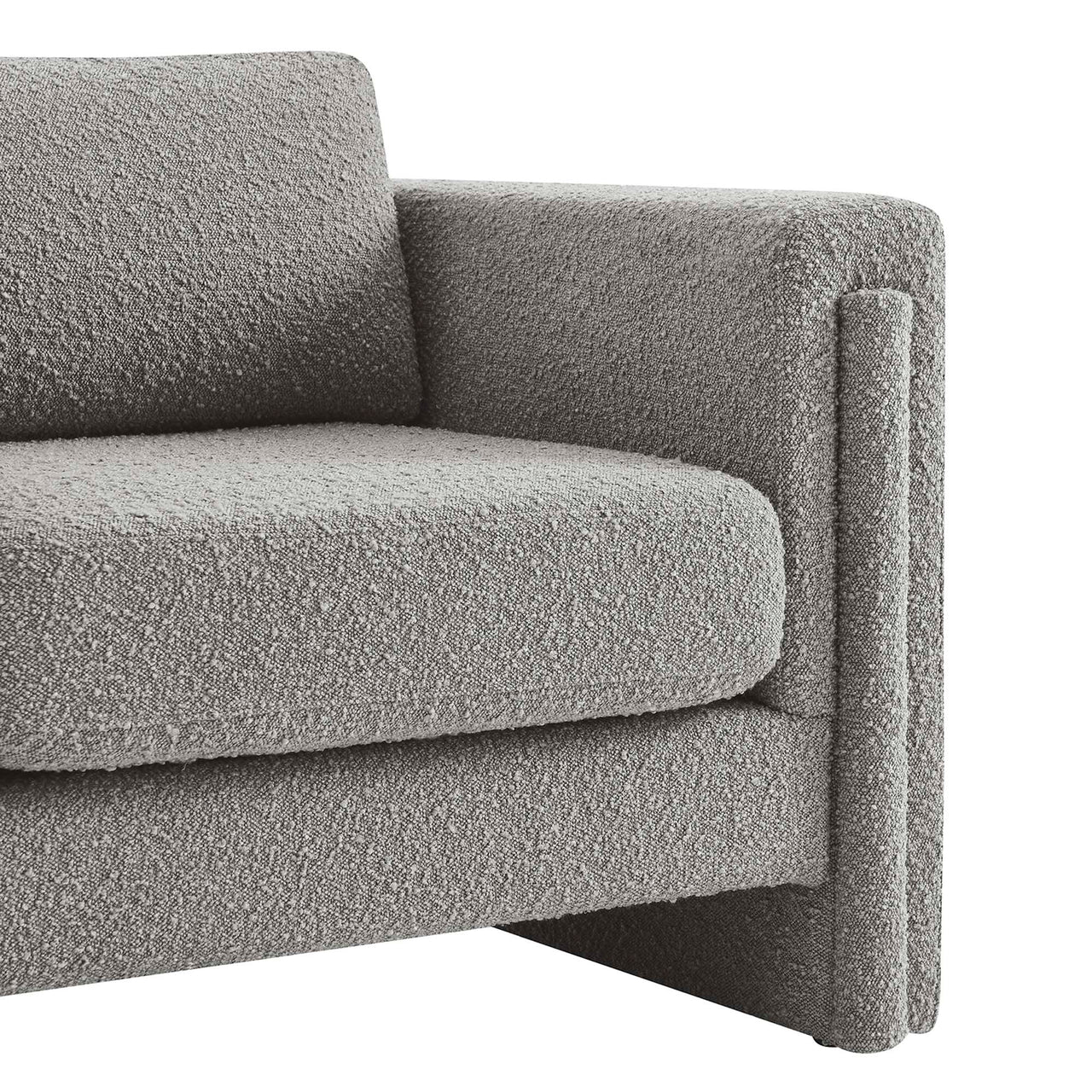 Tessaro Boucle Armchair, Light Gray