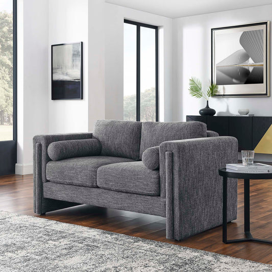 Tessaro Fabric Loveseat, Gray