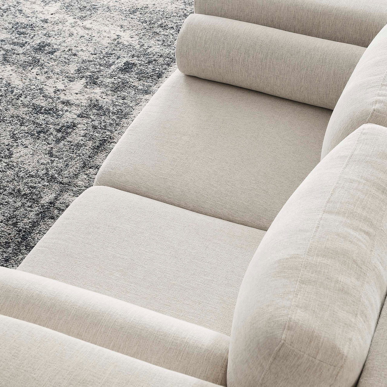 Tessaro Fabric Loveseat, Ivory