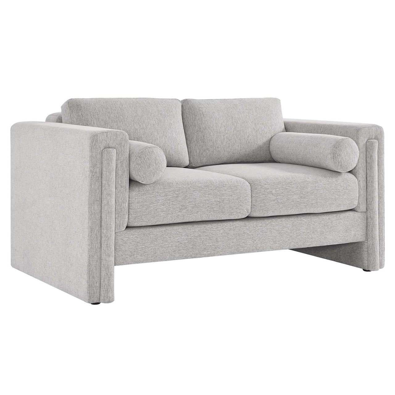 Tessaro Fabric Loveseat, Light Gray