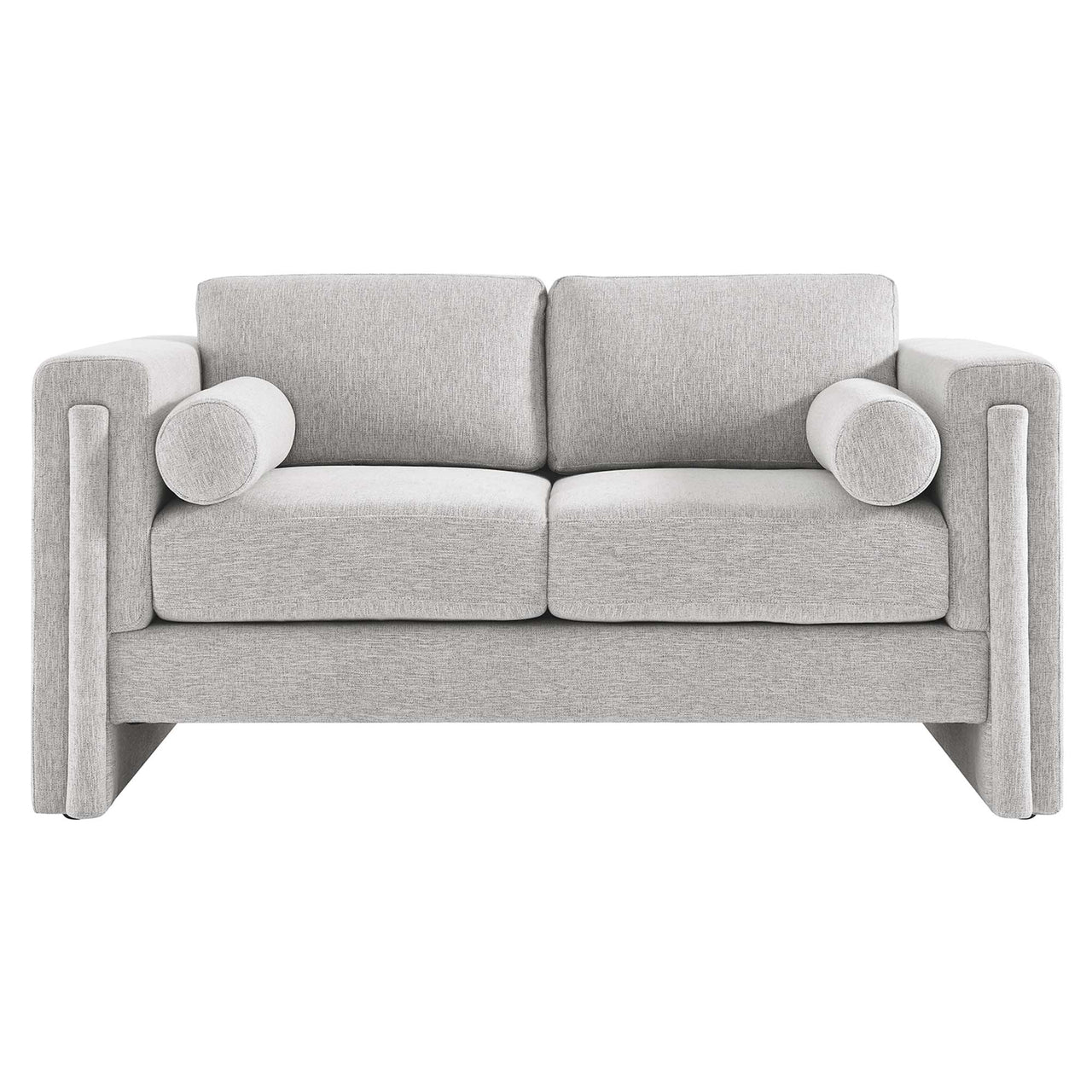 Tessaro Fabric Loveseat, Light Gray