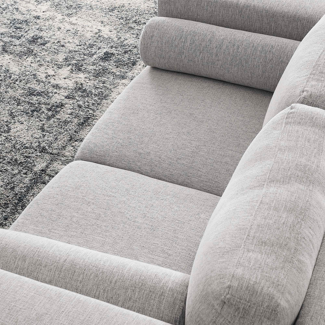 Tessaro Fabric Loveseat, Light Gray