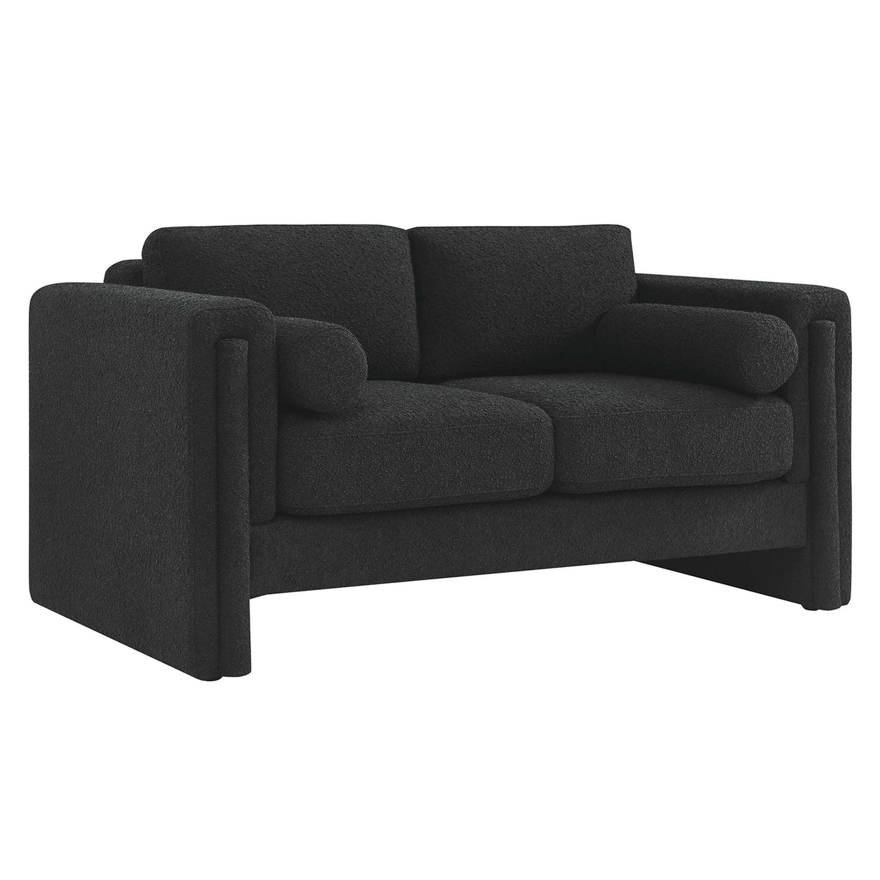 Tessaro Boucle Loveseat, Black