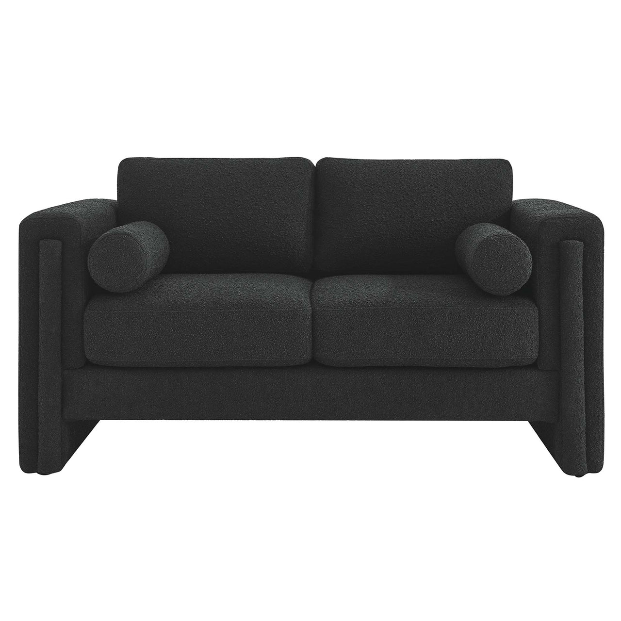 Tessaro Boucle Loveseat, Black