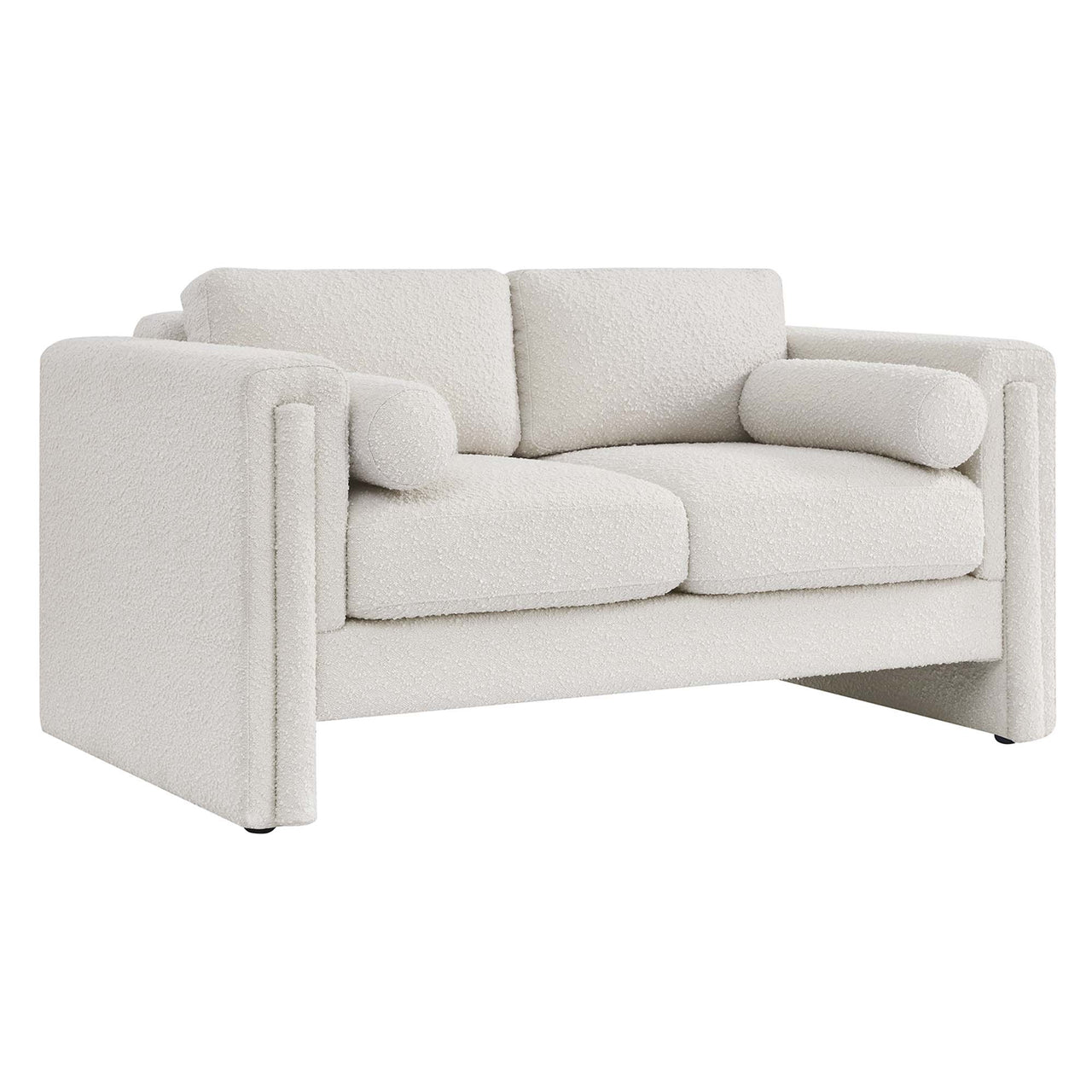 Tessaro Boucle Loveseat, Ivory