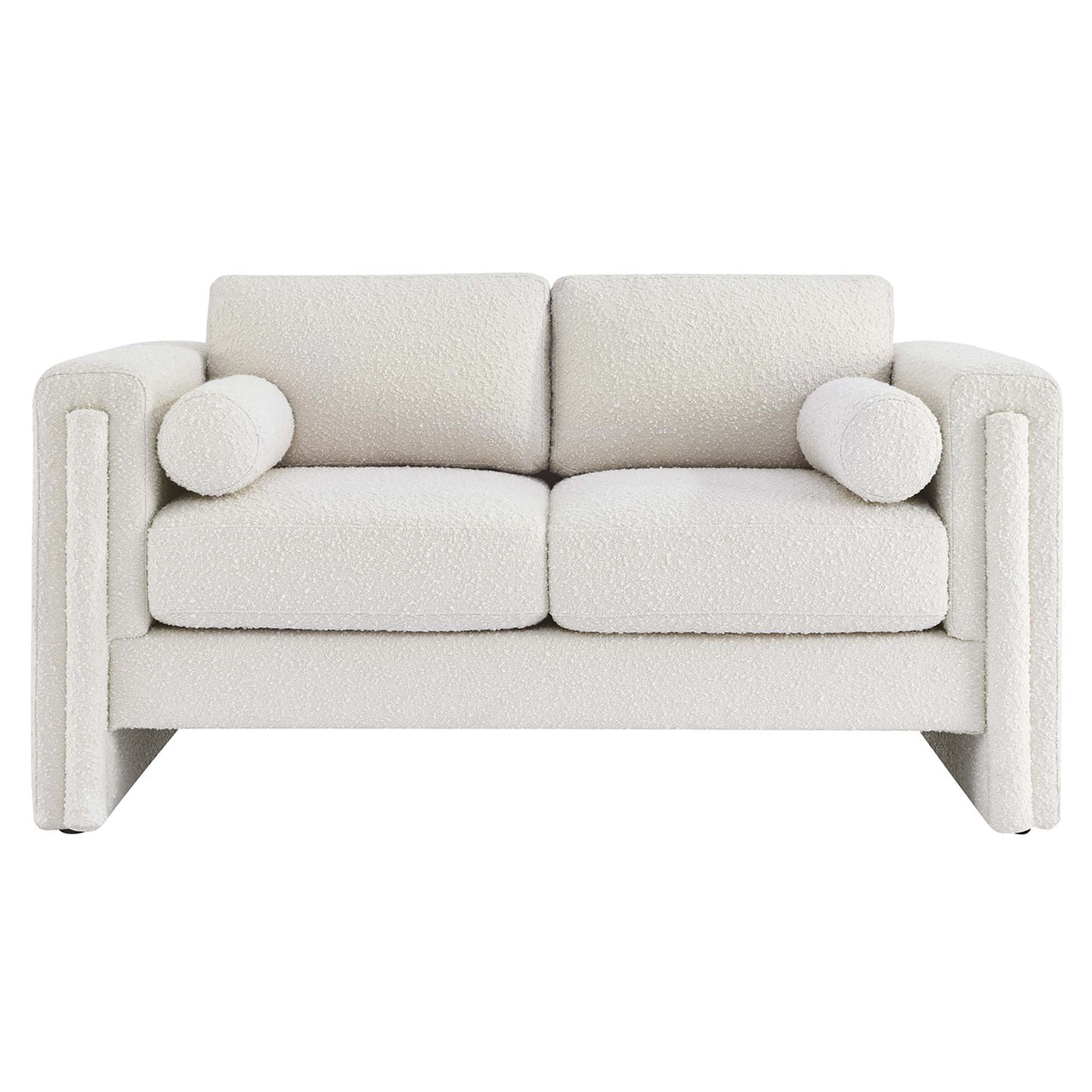 Tessaro Boucle Loveseat, Ivory
