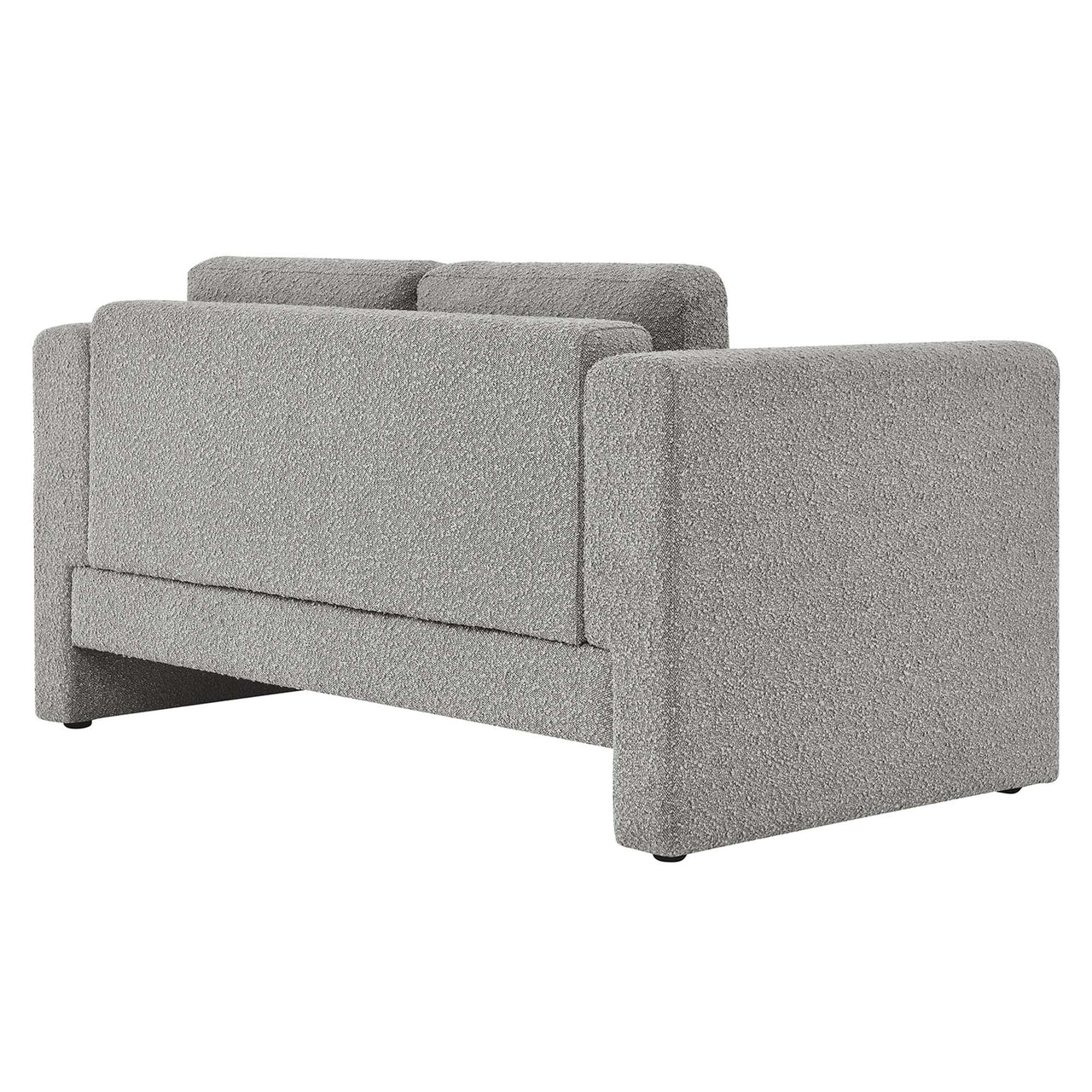 Tessaro Boucle Loveseat, Light Gray